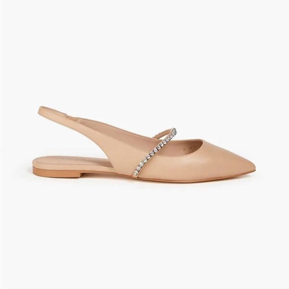 Stuart Weitzman Beige Leather Flats